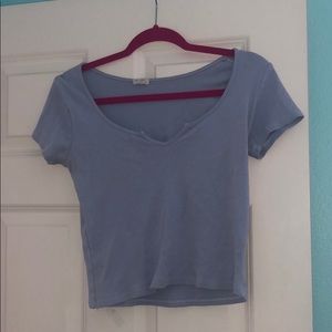 Brandy Melville sky blue crop top